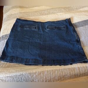 American Eagle Stretch Mid-Rise Mini Denim Blue Skirt Skort Size 20
